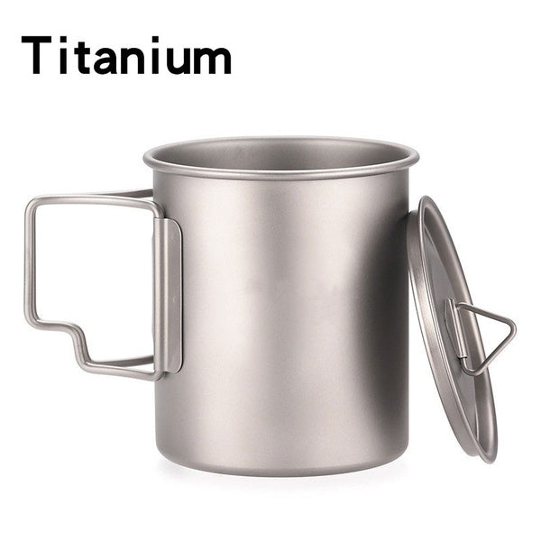 Pure titanium Mug pure titanium cup outdoor camping equipment outdoor camping equipment for men Pure titanium water cups 420ml 550ml discount mugs mu