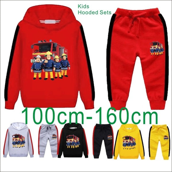 New Clothes Set A Rescue Team Children Tracksuit Kids Clothing Suit Boys and Girls Hoodie + Pants