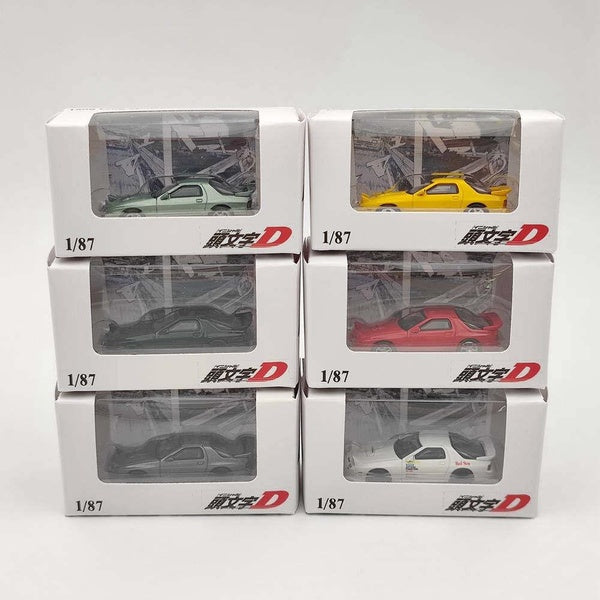 1:87 LF Mazda Fc3s Initial D Diecast Toys Car Models Miniature Vehicle Hobby Collectible Gifts