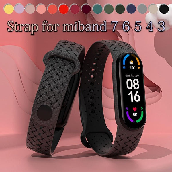 Silicone Sport Braided Strap for Xiaomi Mi Band 7 6 5 4 Wristband smartwatch Correa NFC strap Bracelet for xiaomi band6 band7 Miband 6 5 4 3