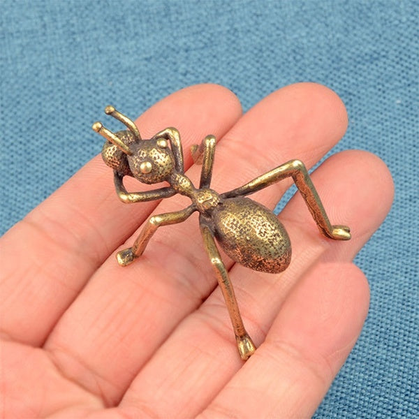 Creative brass ant crafts small copper ornaments decorative ornaments creative desk tea pet coffee table ornaments