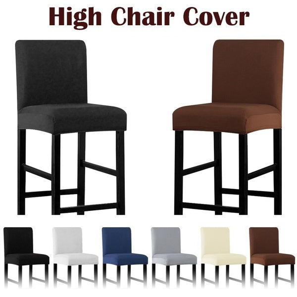 High Stool Chair Seat Covers Solid Color Stretch Spandex Bar Chair Cover Slipcover for Bar Banquet Wedding Party Dining Room Home Decor (1-2-4pcs)