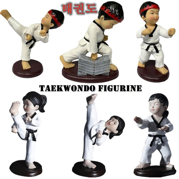 Creative Taekwondo Doll figurines Office Desktop Decoration kickboxing Doll Resin Home Car accessories gym Large Resin Statue Taekwondo Ornament Kore