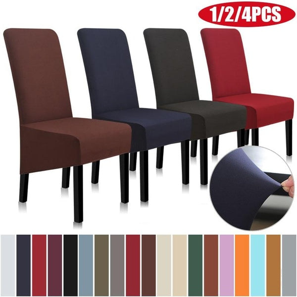 1-2-4Pcs High Back Plus XL Size Chair Cover Spandex Fabric Chair Seat Covers Restaurant Hotel Party Banquet Chair Slipcovers Home Decoration