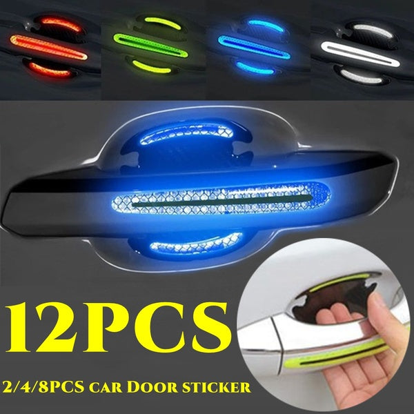 12-8-4-2PCS Car Door Decals Tape Open Auto Stickers Reflective Universal Strips Safety