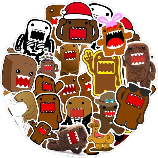 10-50Pcs Funny Domo Kun Stickers Domo JDM Style graffiti Stickers for DIY Luggage Laptop Skateboard Bicycle Stickers