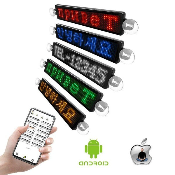 12*72 Ultra-thin LED Car Display Bluetooth Programmable LED Sign Scrolling Message For Car Rear Window Store Advertising Screen Panel Light