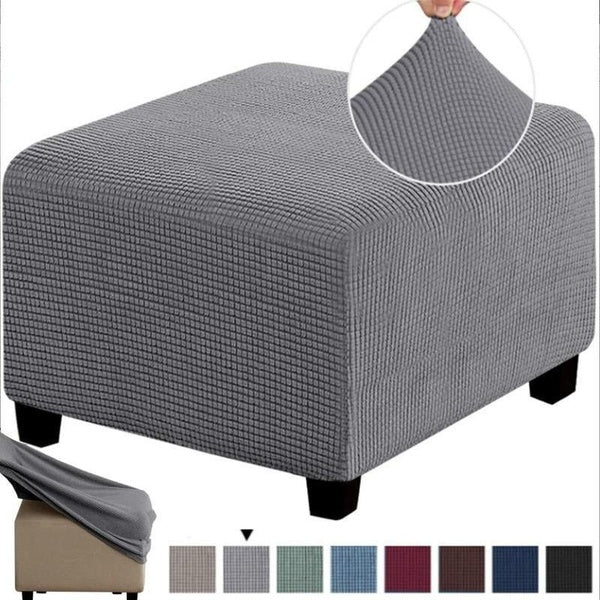 Stretch Ottoman Cover Square Ottoman Slipcover Furniture Protector Folding Storage Stool Furniture Protector Soft Slipcover With Elastic Bottom