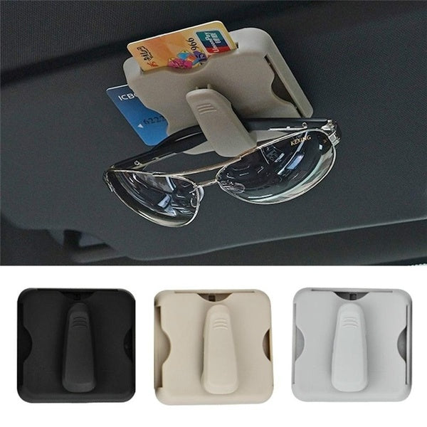 Car Sun Visor Card Holder Multifunctional Car Safety Card Inserter Glasses Clip Card Organizer Car Accessories(3 Colors)