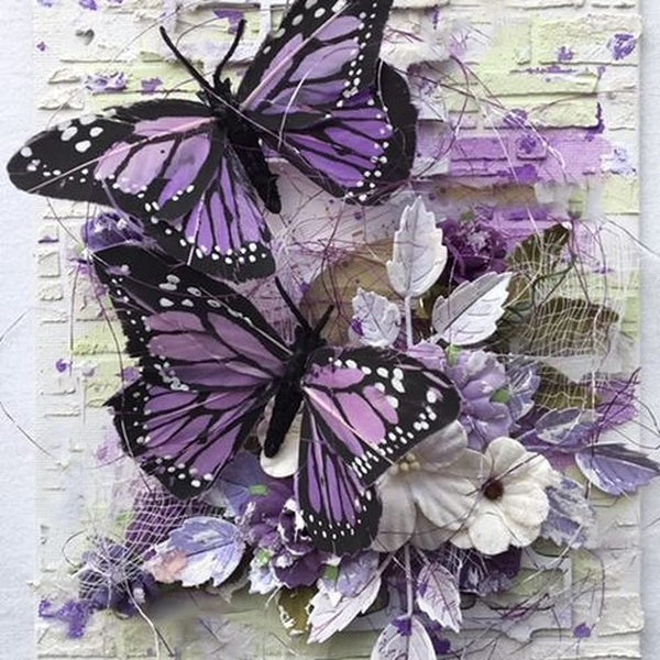 Diy 5d Diamond Painting Kits for Adults,Full Drill Diamond Art Animals Butterfly Rhinestone Painting with Diamonds Pictures Arts and Crafts for Home