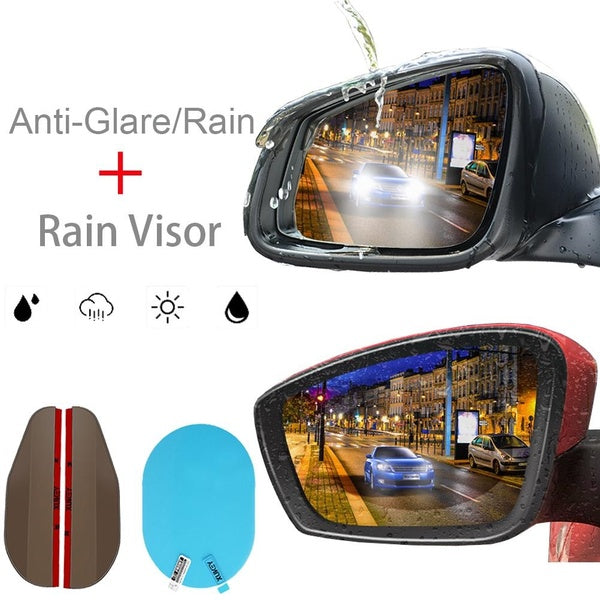 Car Side Truck Anti - Fog Rainproof Home Window Glare Rain Films Sticker Mirror Guard Sun Visor Rain Board Eyebrow Set Universal