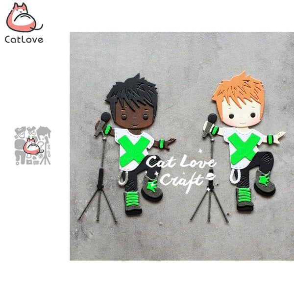 Catlove Male Rock Singer Metal Cutting Dies Scrapbooking Mold Stencil Die Cuts Card Making DIY Craft Embossing New Dies For 2020