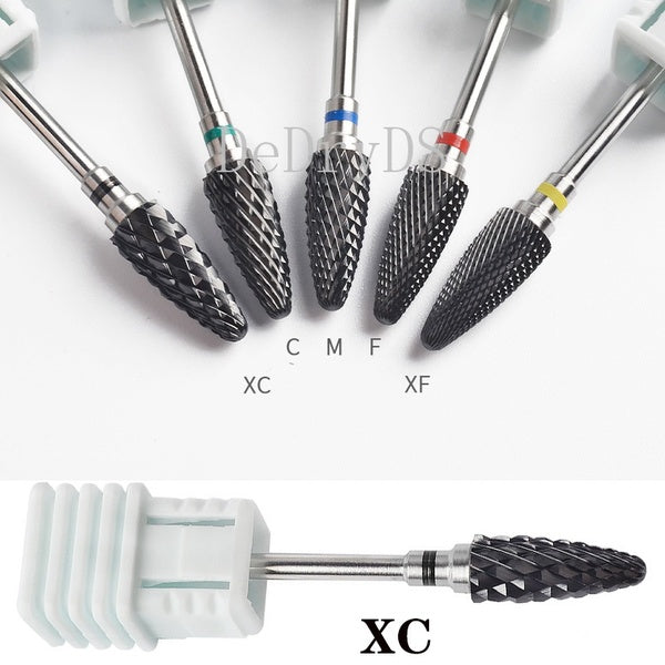 New Black Ceramic Nail Drill Bits Milling Cutter For Rotary Electric Manicure Machine Nail Art Tools Nail polish pen head Decoration