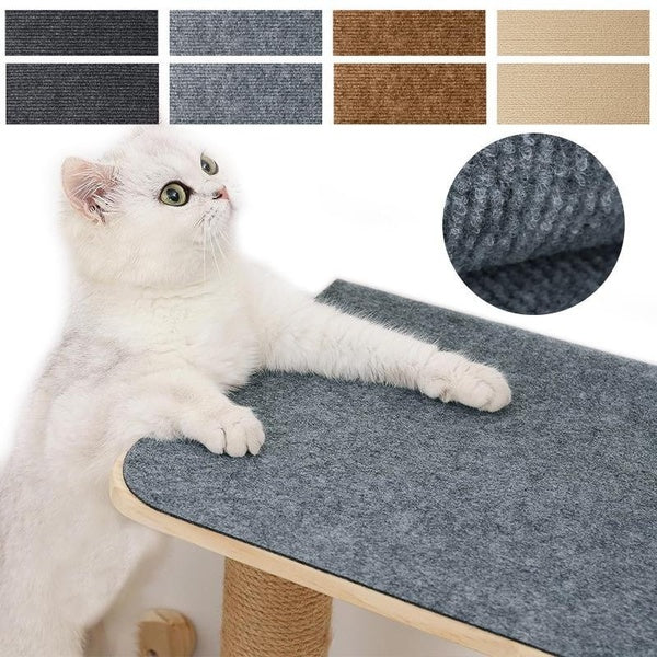 1PC Cat Scratching Furniture Protector, 11.81x39.37inch-15.75x39.37inch Cuttable Self-Adhesive Cat Couch Protector For Floor, Doorway, Porch, DIY Flo