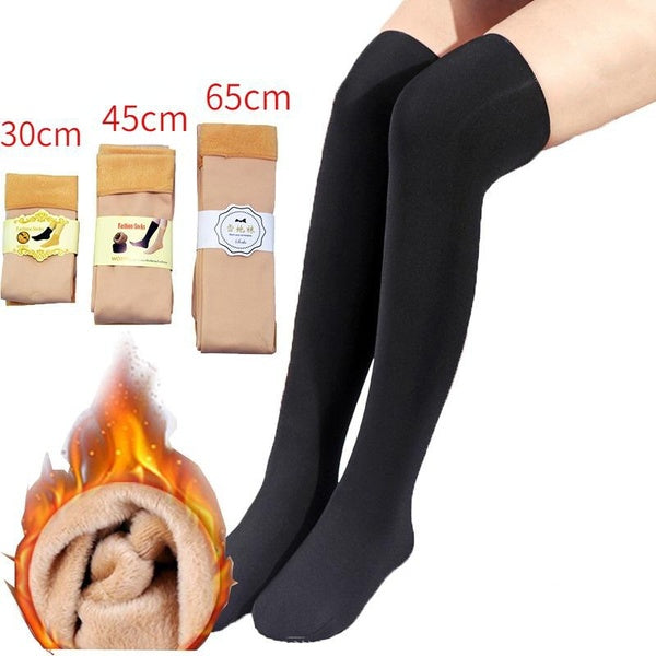 Soft Thick Warm Plush Socks Winter Women Long Stocking Thigh High Socks Ladies Girls Fashion Over Knee Socks Winter Thermal Socks-60