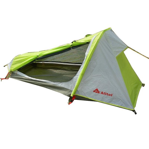 Outdoor Bivvy Tent Camping Single Person Waterproof Double Layer Hiking Tent Ultralight 1 Man Portable Single Backpacking Tent