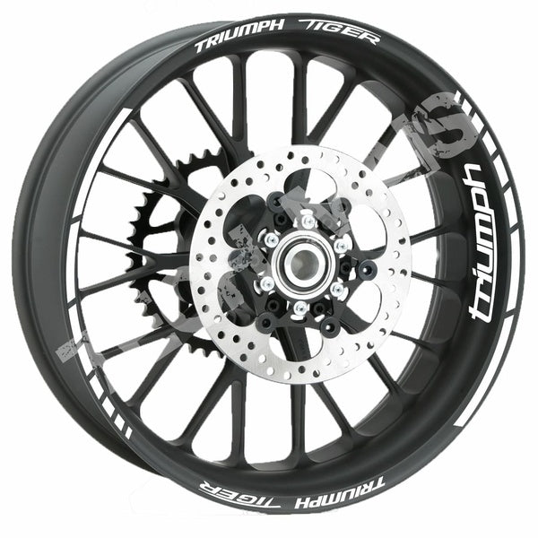 Adesivo de Roda refletivo Triumph Tiger Friso de Roda refletivo Triumph Tiger Fita de Roda refletivo Triumph Tiger Sticker Decal Vinil Wheel Trim