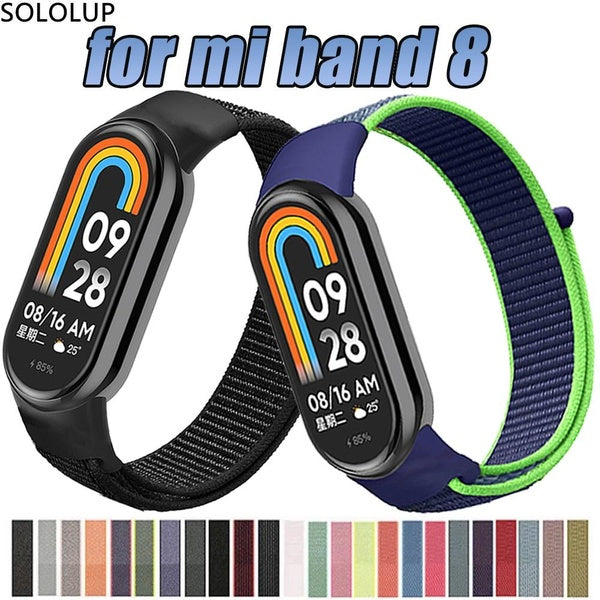 SOLOLUP Nylon Strap for Xiaomi Mi Band 8d for Miband 8, Ventilate Soft Sport Bracelet SmartWatch Wristband Replacement Watchband