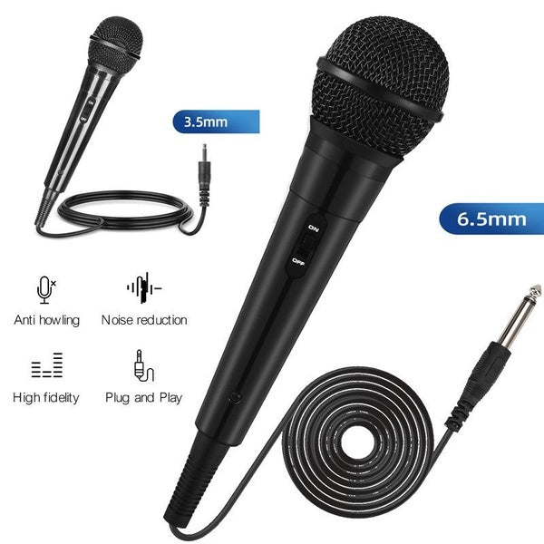 Handheld Wired Microphone, Cardioid Dynamic Vocal Mic with 13ft Cable and ON-Off Switch, Ideally Suited for Speakers, Karaoke Singing Machine, Amp, M