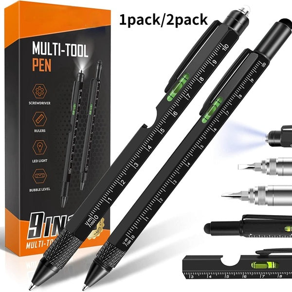 Cadeaux pour hommes, bas de Noël pour hommes 9 en 1 stylo multifonction, outils de gadgets sympas pour hommes, cadeaux de Noël pour hommes, cadeaux d