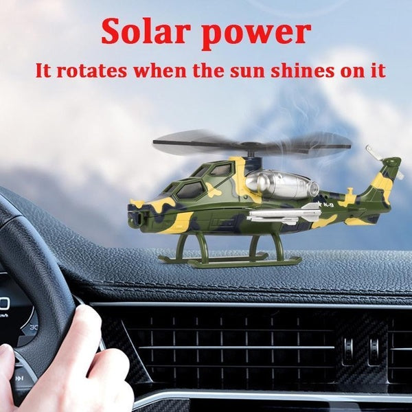 Creative Solar Camo Helicopter Interior Decoration Perfume Seat Aromatherapy solid Perfume ornaments children's toys