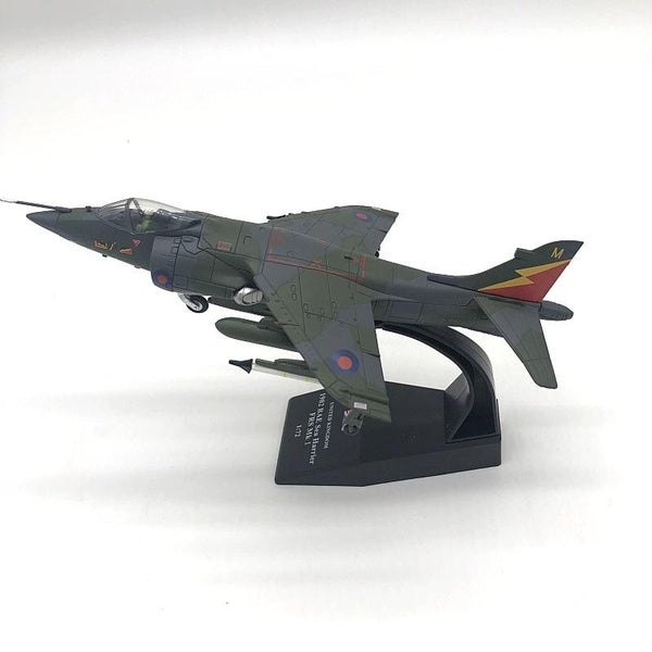 New 1: 72 Scale Alloy Diecast Military Model British Marines Harrier Jet Fighter Aircraft Model Plane Toy For Collection Souvenir Gift Home Office De
