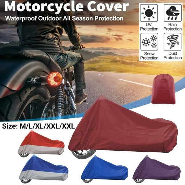 X AUTOHAUX M-XXXL Universal Motorcycle Cover Motorbike Hood Waterproof Rain UV Protector Outdoor Dustproof Sun Protection All Season Scooter Cover wi