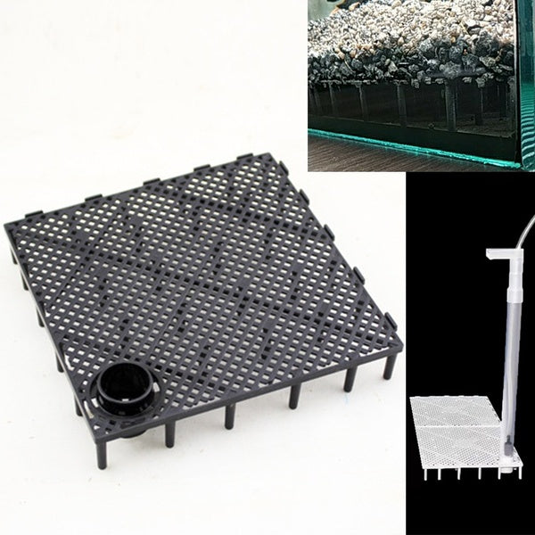 Aquarium Bottom Filtration Board Air Lift Tube Easy-Assembled Isolation Plate Net Grid Fish Tank Base Platform Filter Accessory