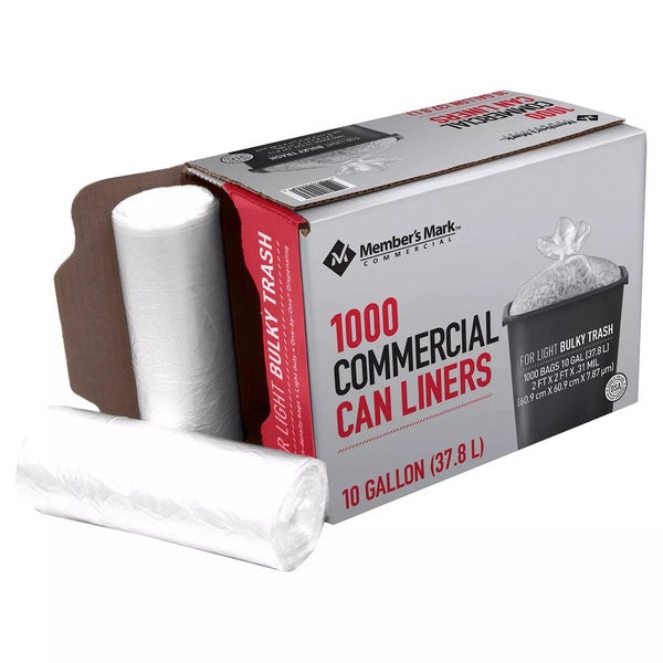 Member's Mark 7-10 Gallon Commercial Trash Bags (1000 ct )