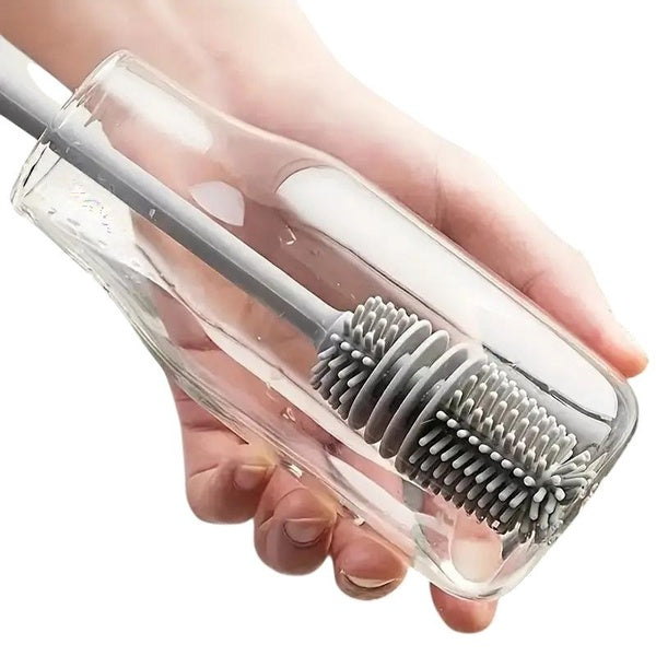 Silicone Cup Brush Bottle Cleaning Brush Household Long Handle BrushSoft Hair Wall Hanging Brush