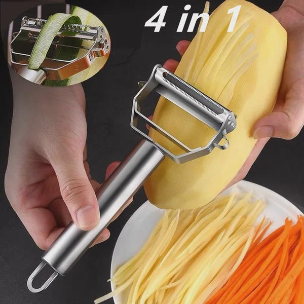 1PC Multifunctional Kitchen Peeler Vegetable Fruit Peeler Stainless Steel Durable Potato Slicer Household Shredder Carrot Peeler