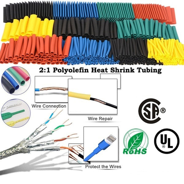 164pcs-Set Heat shrink tube kit Insulation Sleeving termoretractil Polyolefin Shrinking Assorted Heat Shrink Tubing Wire Cable