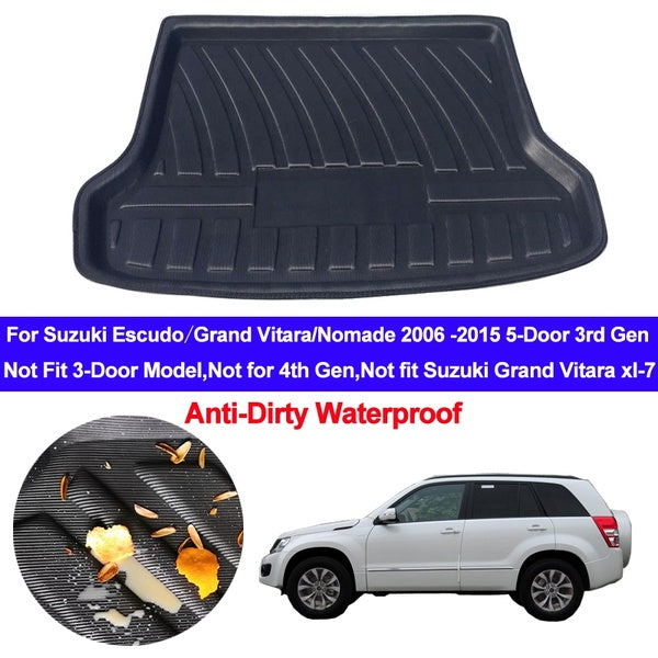 Car Rear Boot Cargo Liner Trunk Floor Mats Luggage For Suzuki Escudo Grand Vitara Nomade 2006 - 2015