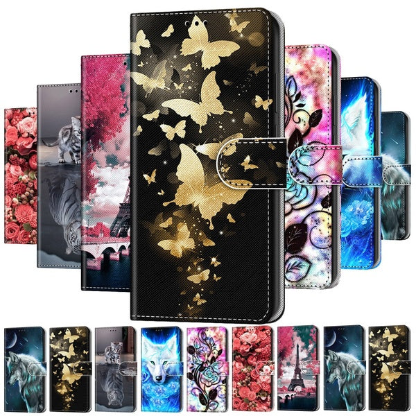 Fashion Cartoon Pattern PU Leather Card Holder Flip Wallet Phone Bag Case Cover for iPhone 12 Pro Max 11 Pro Max XS Max XR X 7 8 Xiaomi Redmi Note 9