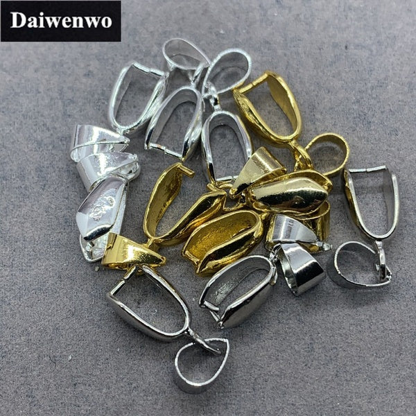 50Pcs-Lot Pendant Clip Hooks Bails Connectors Accessories Jewelry Clasps DiY Matron Inn