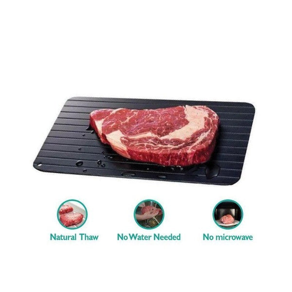 Quick thawing tray alloy thawing tray food thawing tray frozen meat fish food tray with brush tool kitchen tools