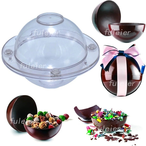 3D Big Sphere Polycarbonate chocolate Molds Baking Chocolate Ball Molds for Candy Cake Decorating Pastry Tool