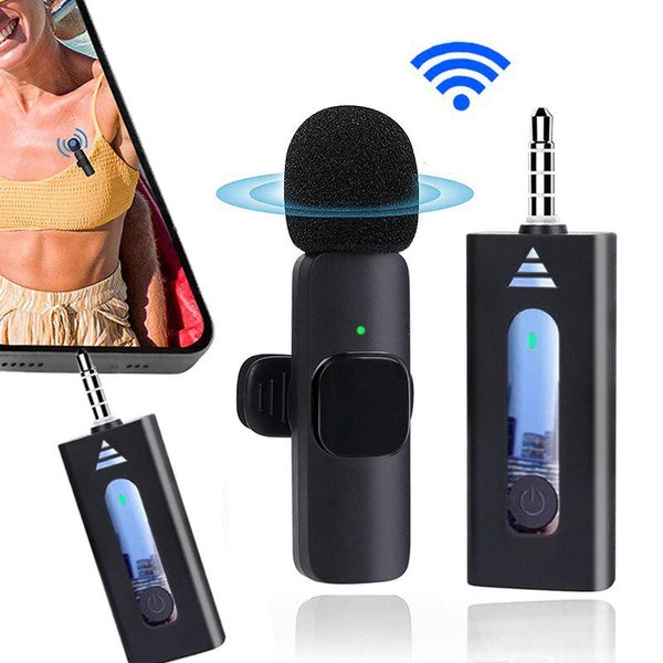 Micro Lavalier sans fil enregistrement Audio vidéo Portable Mini micro pour iPhone Android diffusion en direct micro de téléphone de jeu