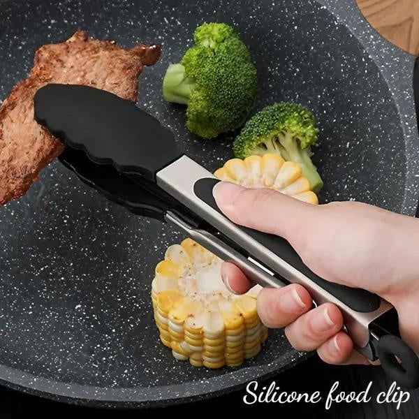 Ensemble de pinces à pointe en silicone antidérapantes et seau à glace pour barbecue, grillades et service - Gadget de cuisine polyvalent - Pince ali