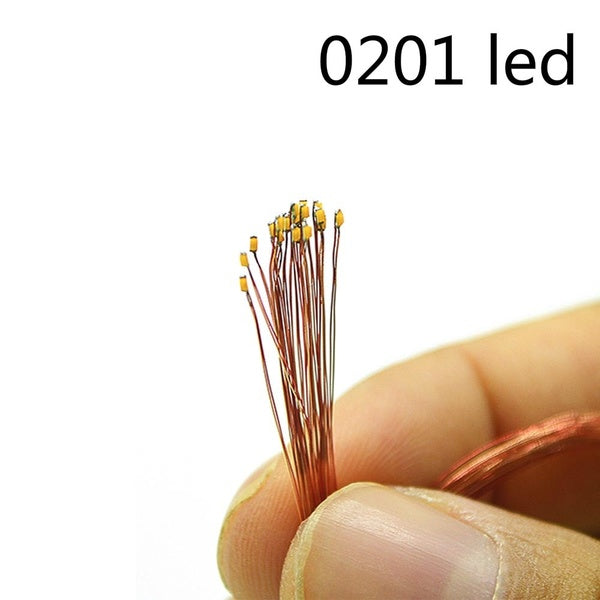 0201led SMD Pre-soldered micro litz wired LED leads chip led light model train building tools