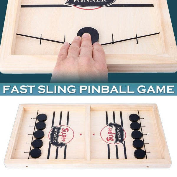 Fun Family Puck Game Children's Ejection Chess Wooden Board Table Hockey Game Party Kids Puzzle Toy