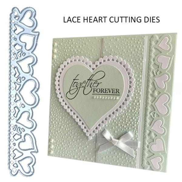 Heart Stripe Border Metal Cutting Dies For DIY Scrapbooking Album Embossing Paper Cards Decorative Crafts