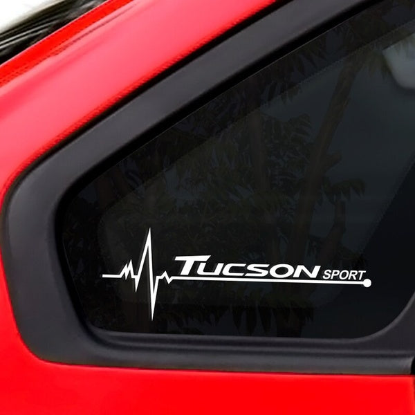 2PCS Car Stickers Side Window Trim Captivation Decals For Hyundai Tucson Reflective Auto Window Decor Vinyl PVC Car Accessories