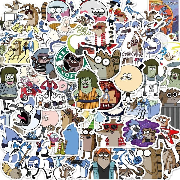 10-50Pcs Comedy animation Regular Show stickers Mordecai Rigby Benson Graffiti Stickers for DIY Luggage Laptop Skateboard Motorcycle Bicycle Stickers