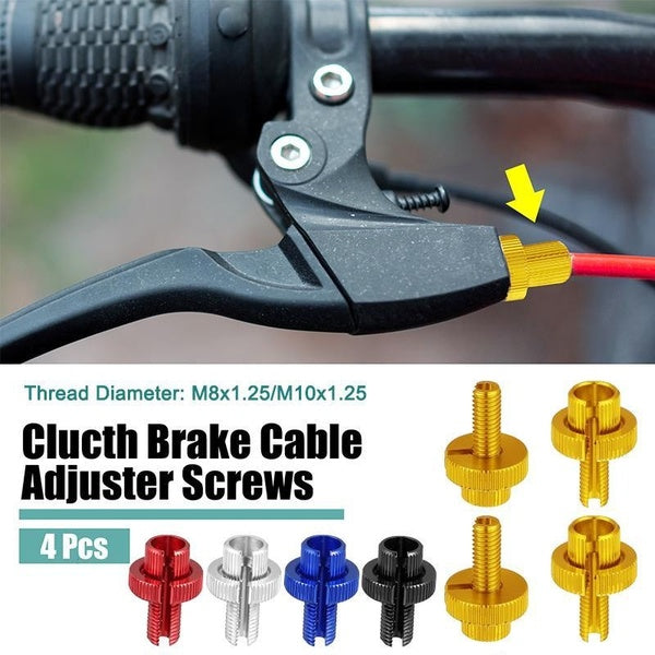 X AUTOHAUX 4pcs 8mm-10mm Brake Clutch Levers Cable Wire Adjuster Screw Bolt M8x1.25-M10x1.25 Aluminum Alloy for Motorcycle Bike ATV UTV Dirt Bike