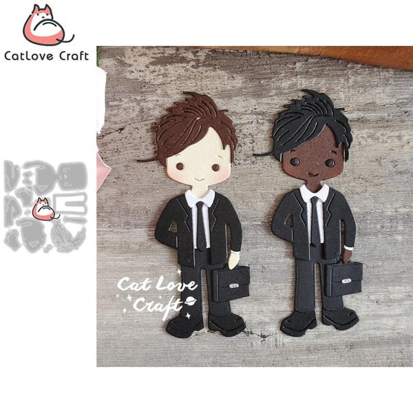 Catlove Man Suit Metal Cutting Dies Scrapbooking Mold Knife Stencil Die Cuts Card Making DIY Craft Embossing New Dies For 2023