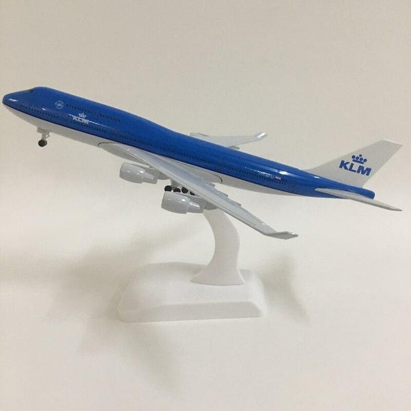 1:350 Scale 20cm Aircraft Model Alloy Plane Diecast Airplane Boeing 747 KLM Royal Dutch Airlines for Gift Collection Home Office