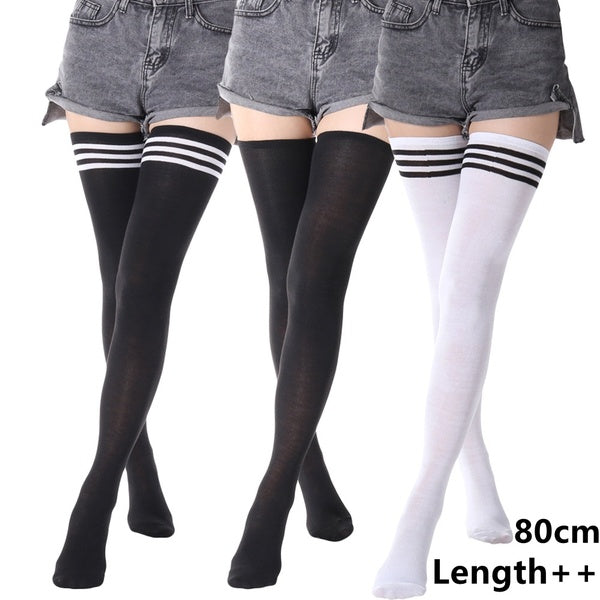 80cm (31.5in) Plus Long Socks for Tall Women Lengthen Socks Extra Long Stocking High Socks