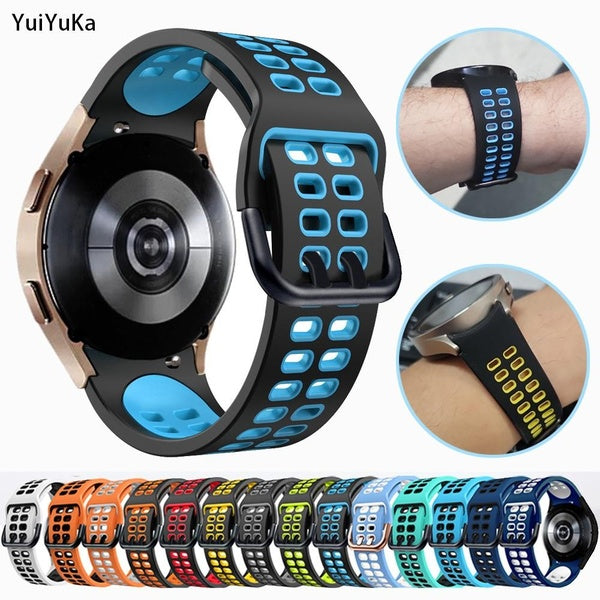 YuiYuKa No Gaps Silicone Band for Samsung Galaxy Watch 5 LTE 44mm 5 Pro Bluetooth 45mm 5 40mm 44mm 4 40mm 44mm 4 Classic 46mm 42mm Sport Accessories Matron Inn