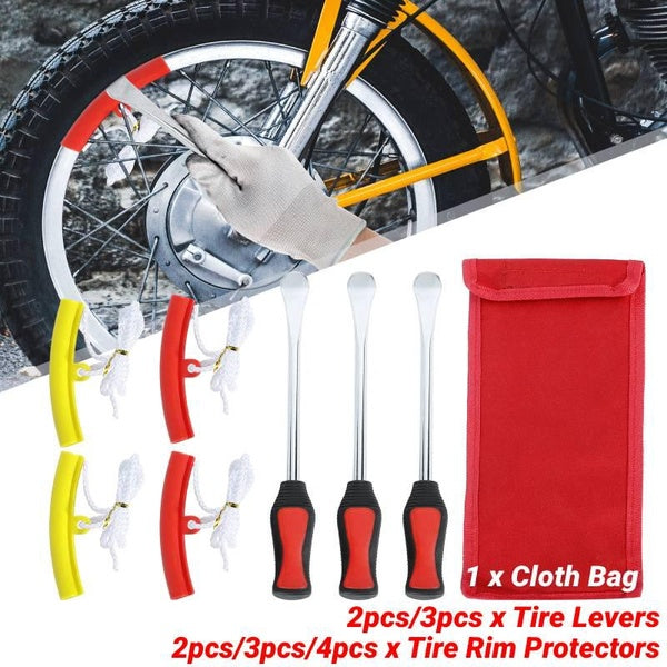 4pcs-5pcs-6pcs-7pcs Motorcycle Tire Lever Set Auto Tire Spoon Kit Changing Lever Tools Rim Protector Professional Tire Repair Tool